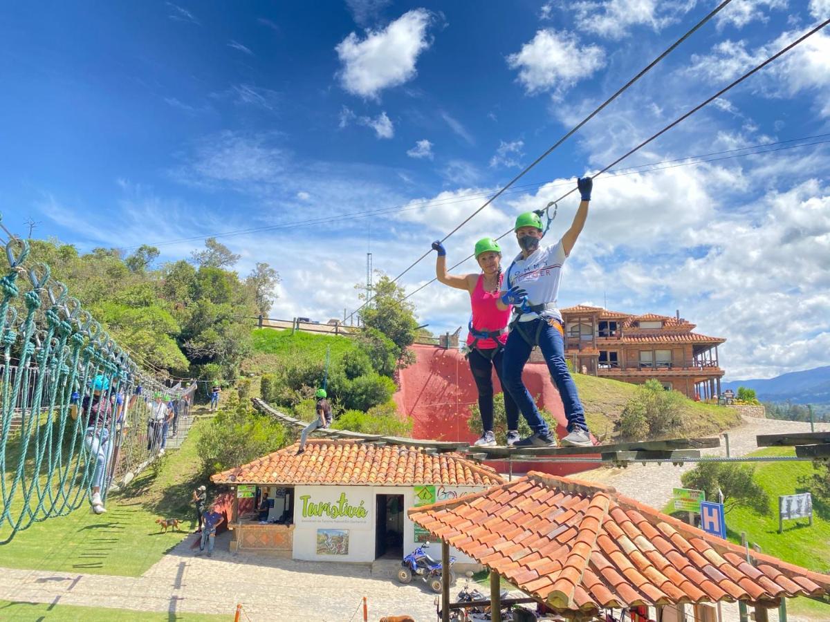 Glamping Y Chalet Aventura Park Villa De Leyva La Periquera Eksteriør billede