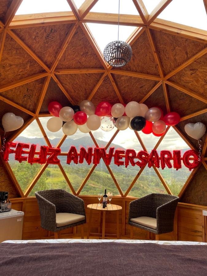 Glamping Y Chalet Aventura Park Villa De Leyva La Periquera Eksteriør billede